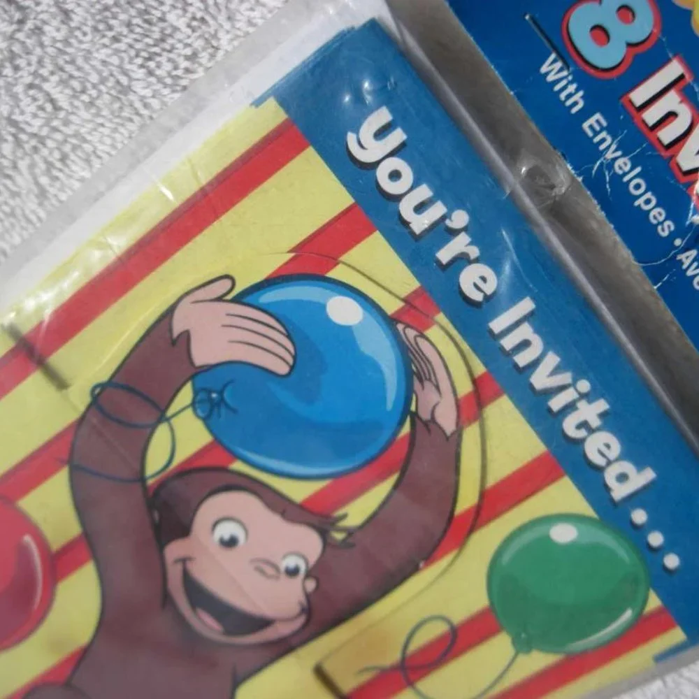 Curious George Unique Party Paper Plates Napkins Invitations Balloons Bananas